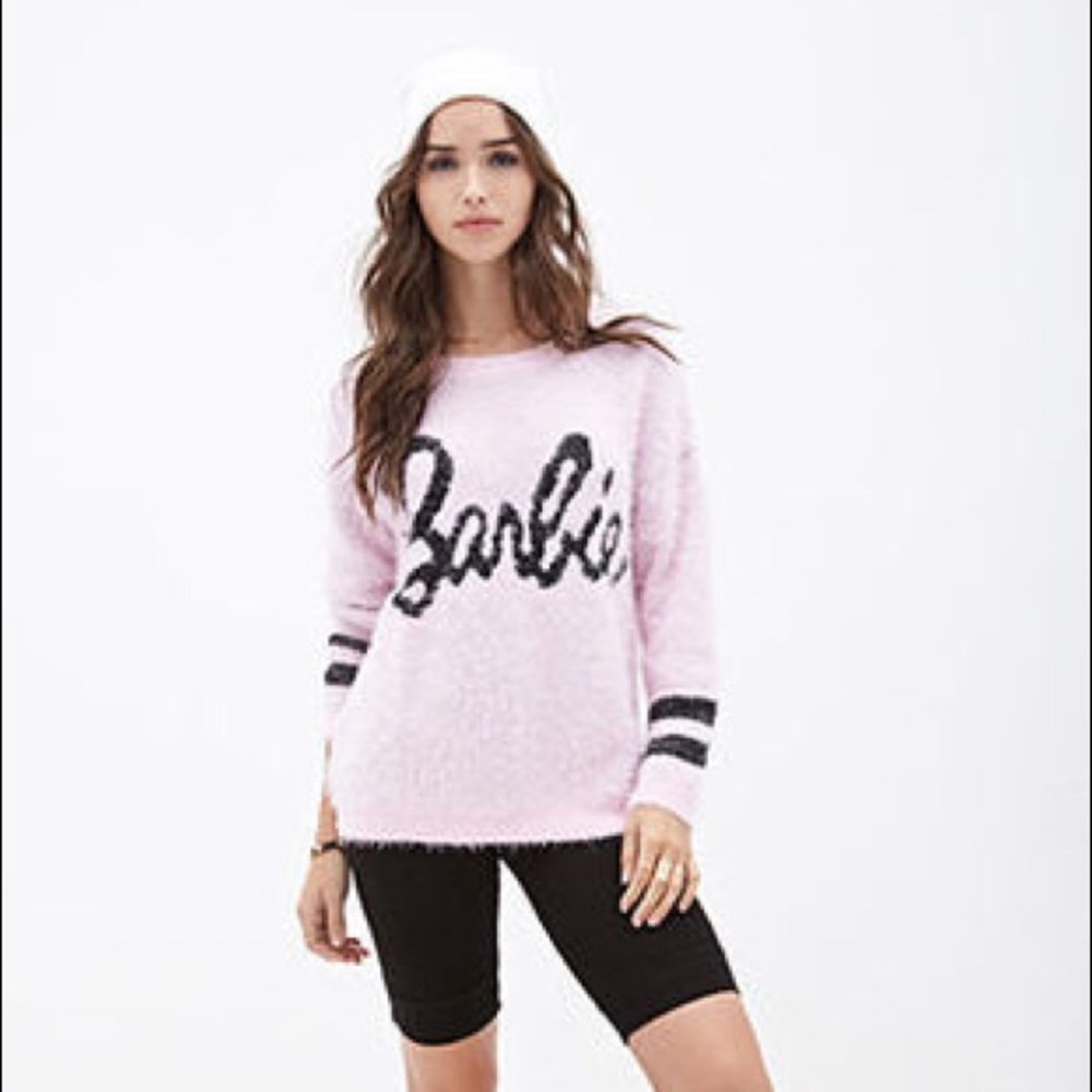 Barbie Forever 21 Eyelash Crew Neck